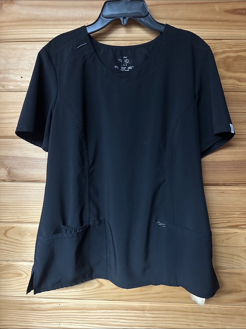 Cherokee Infinity Women's Black Scrub Top Size Large